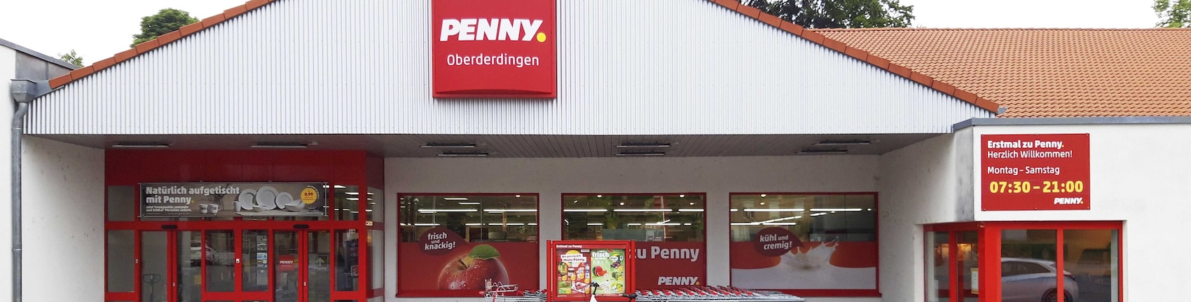 Sie sehen den Eingang vom Penny Markt in Oberderdingen, Sternenfelser Str. 55