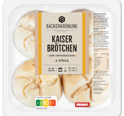 BÄCKERKRÖNUNG Kaiserbrötchen 0.59