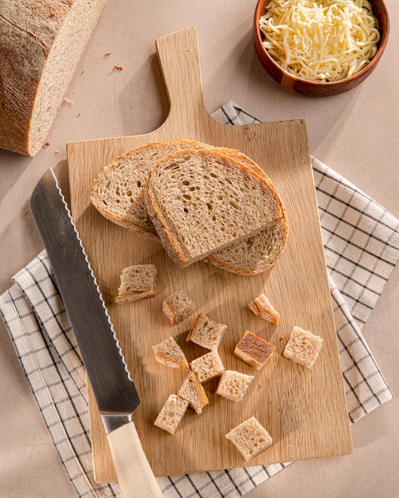 Dieses Bild zeigt das geschnittene Brot.