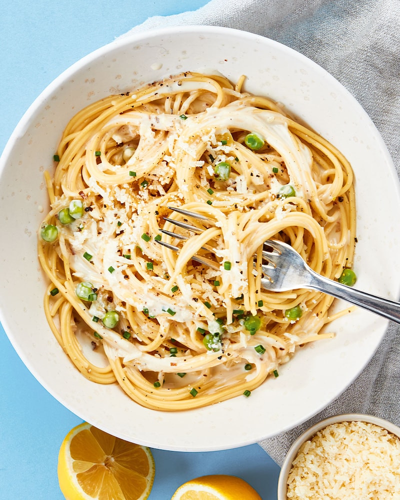 Dieses Bild zeigt wie die fertige Pasta Al Limone.