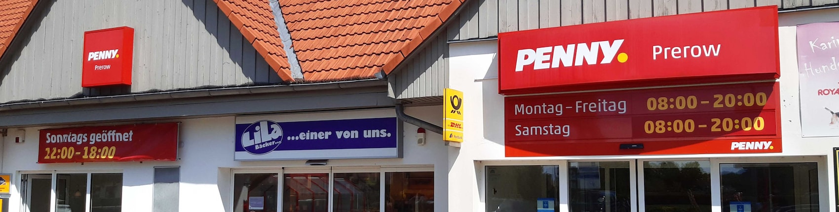 sie sehen den Eingang vom Penny Markt in Prerow Strandstr. 24
