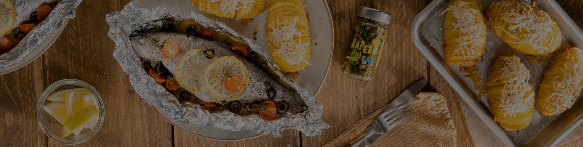 Dieses Bild zeigt unsere Zitronen-Butter-Forelle.