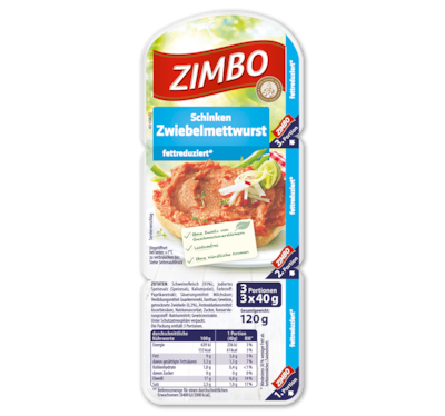 ZIMBO Schinken Zwiebelmettwurst 1.29²