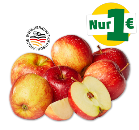 Deutsche rote Äpfel