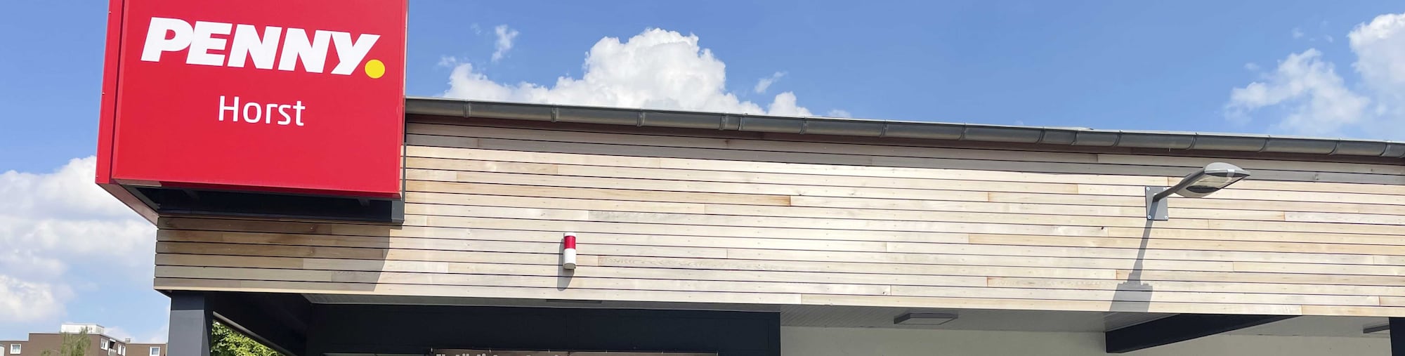 Sie sehen den Eingang vom Penny Markt in Essen - Steele, Von-Ossietzky-Ring 27a