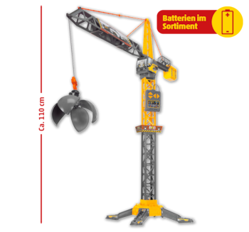 DICKIE Elektrischer Spielzeugkran MIGHTY CRANE 12.99