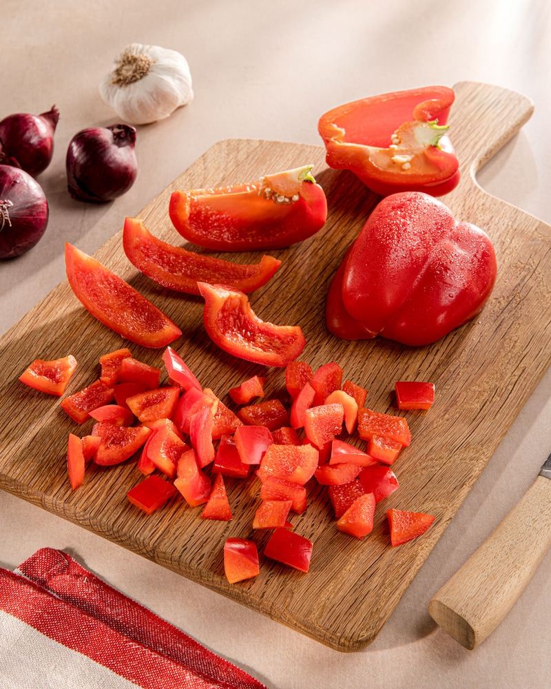 Dieses Bild zeigt die geschnittene Paprika.
