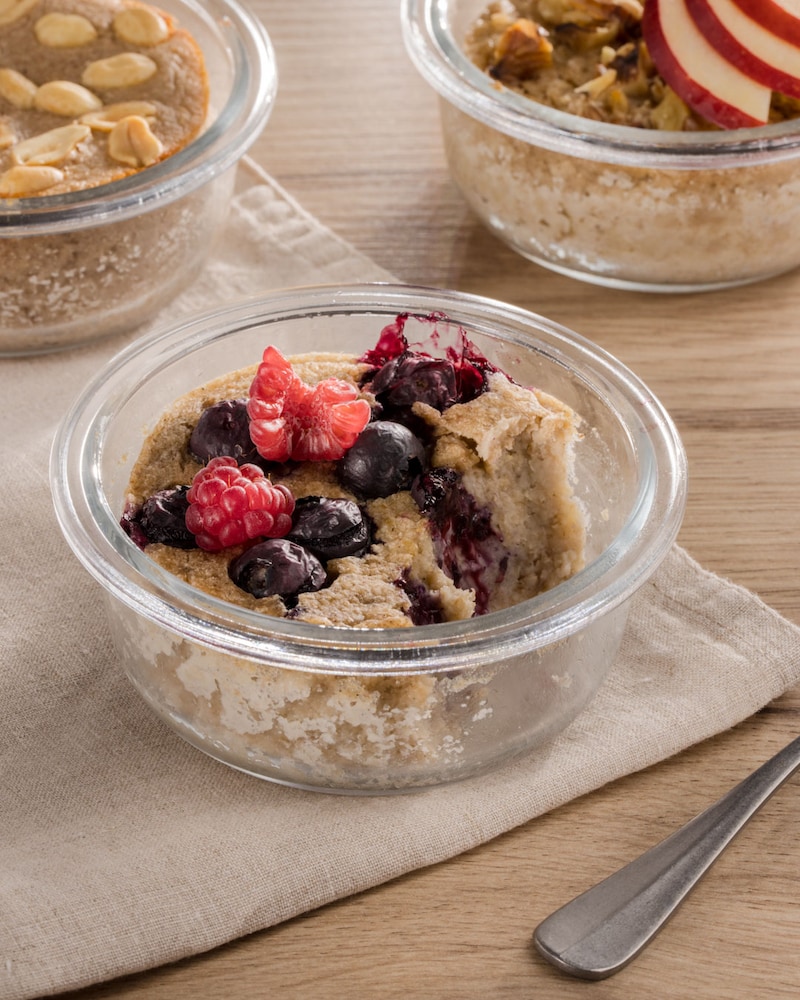 Dieses Bild zeigt das fertige baked Oatmeal.