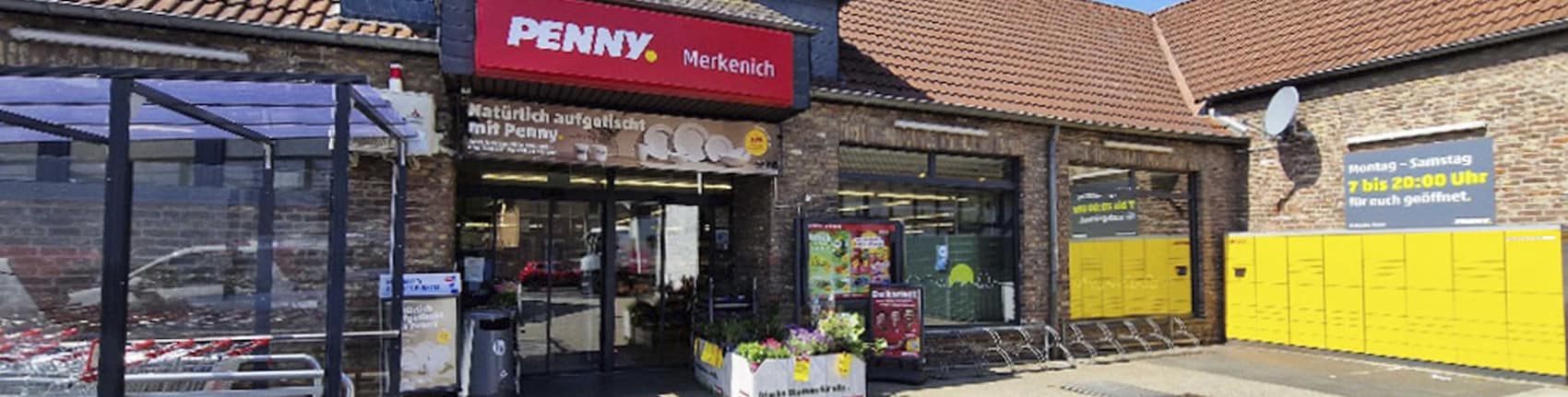 sie sehen den Eingang vom Penny Markt in Köln – Merkenich Merkenicher Hauptstr. 109