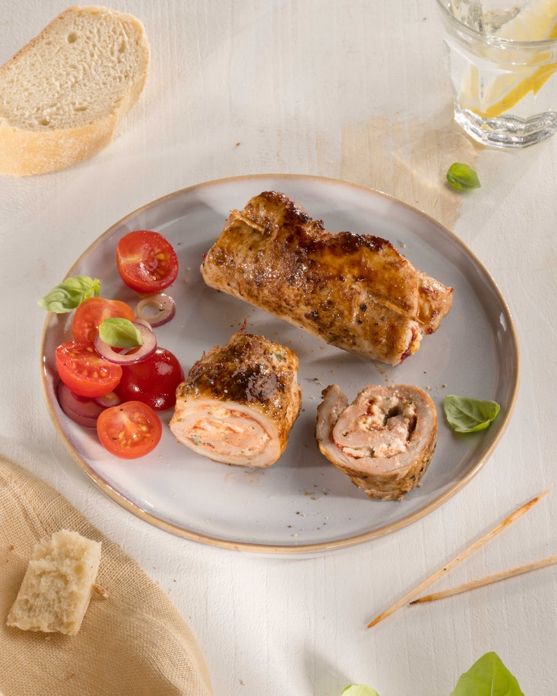 Das Bild zeigt unsere Schweinefilet-Röllchen.