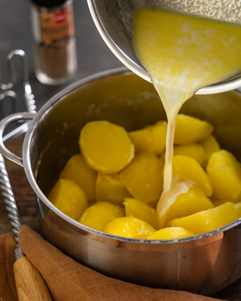 Langer Rezeptname, z.B. Schmorgulasch mit Champignons, Stampfkartoffeln und Brokkoli