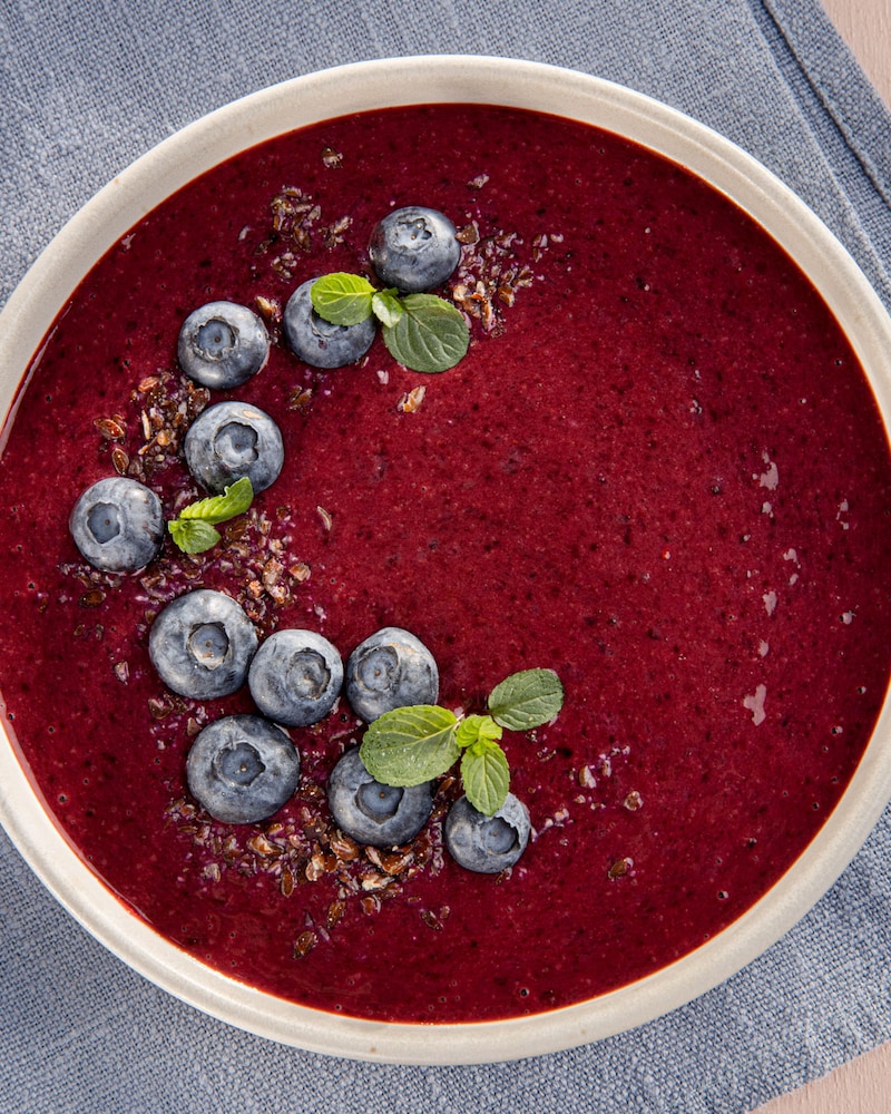 Dieses Bild zeigt die fertige Smoothie Bowl.