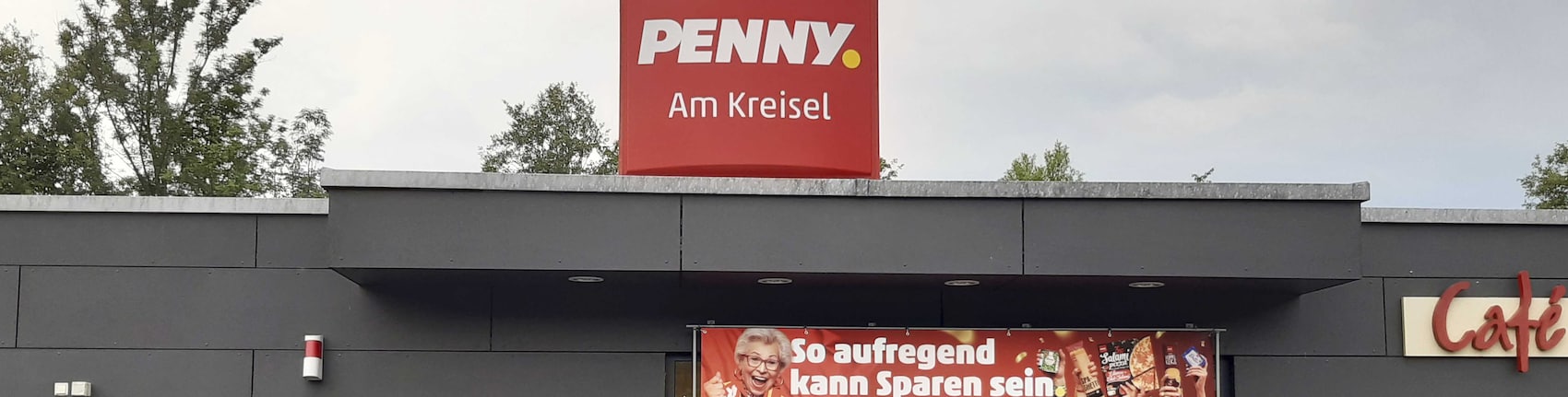 Sie sehen den Eingang vom Penny Markt in Kirchheim Unter Teck, Wangerhalder Weg 2