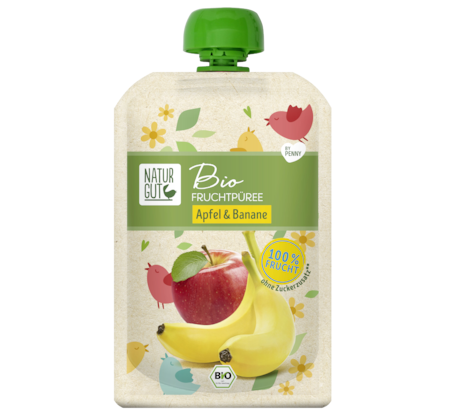 NATURGUT Bio Fruchtpüree Apfel & Banane