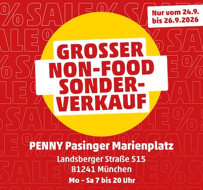 NON-FOOD SONDERVERKAUF PASINGER MARIENPLATZ Bis -70%