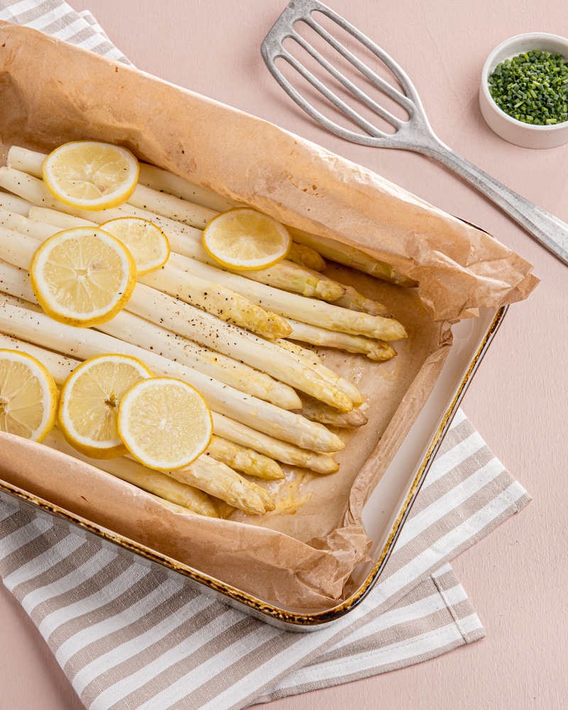 Dieses Bild zeigt den fertigen Spargel.