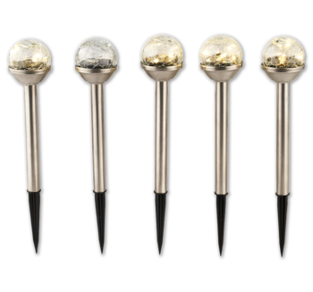 HOME IDEAS Seasons Solarstecker CRACKLED GLASS*