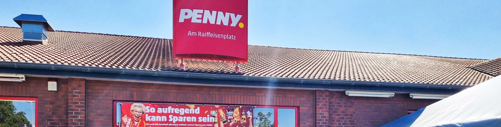 sie sehen den Eingang vom Penny Markt in Meldorf Raiffeisenplatz 8