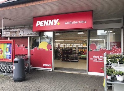sie sehen den Eingang vom Penny Markt in Wülfrath Wilhelmstr. 137 B