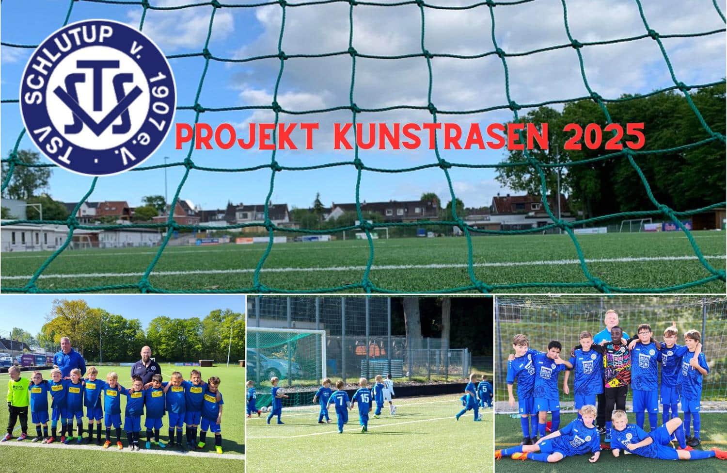 Collage von Kindern beim Fußballspielen