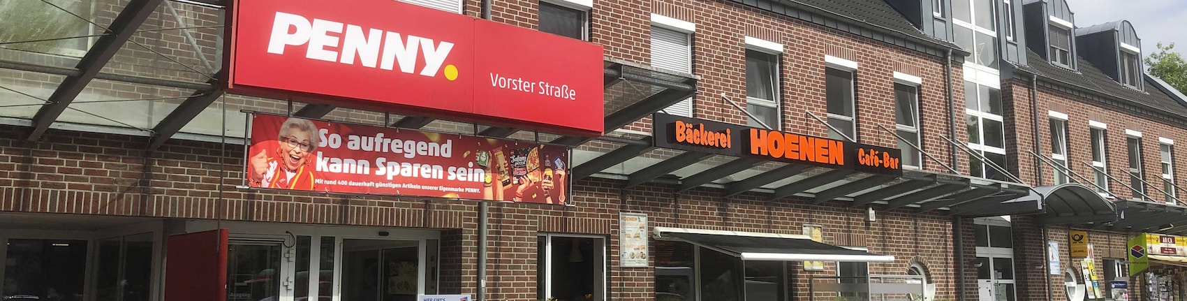 Sie sehen den Eingang vom Penny Markt Kempen Emilie-Horten-Platz 1