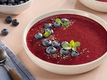 Dieses Bild zeigt die fertige Smoothie Bowl.