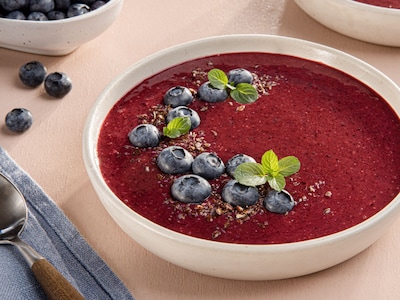 Dieses Bild zeigt die fertige Smoothie Bowl.
