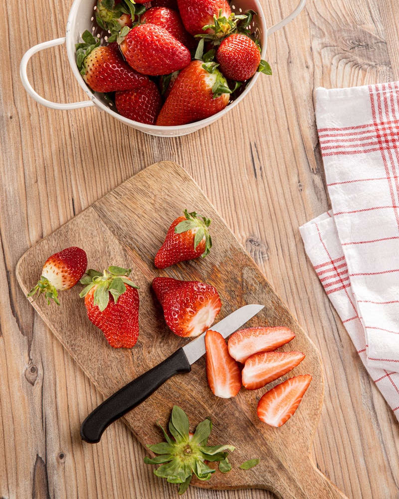 Dieses Bild zeigt die Erdbeeren.
