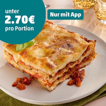 Dieses Bild zeigt die fertige Gemüselasagne.