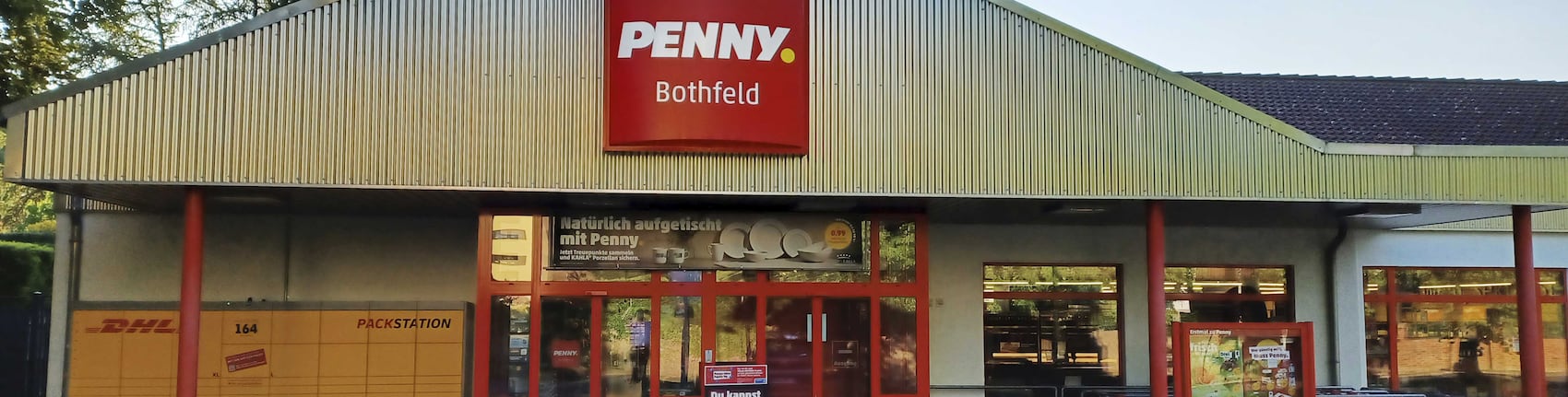 Sie sehen den Eingang vom Penny Markt in Hannover/Bothfeld, Puritzweg 4