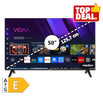 MEDION LIFE® X8502680 125,7-cm-50”-Ultra-HD-QLED-Smart-TV 249.00