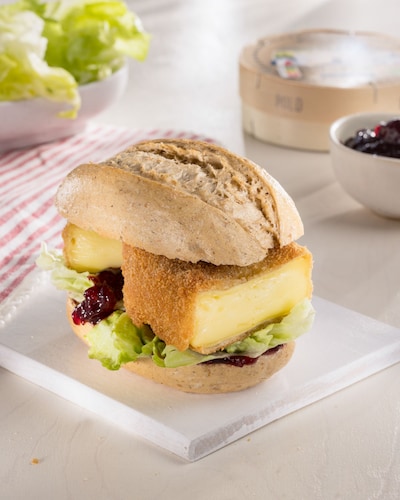 Dieses Bild zeigt unseren Camembert-Burger.