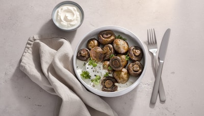 Champignons aus der Heißluftfritteuse