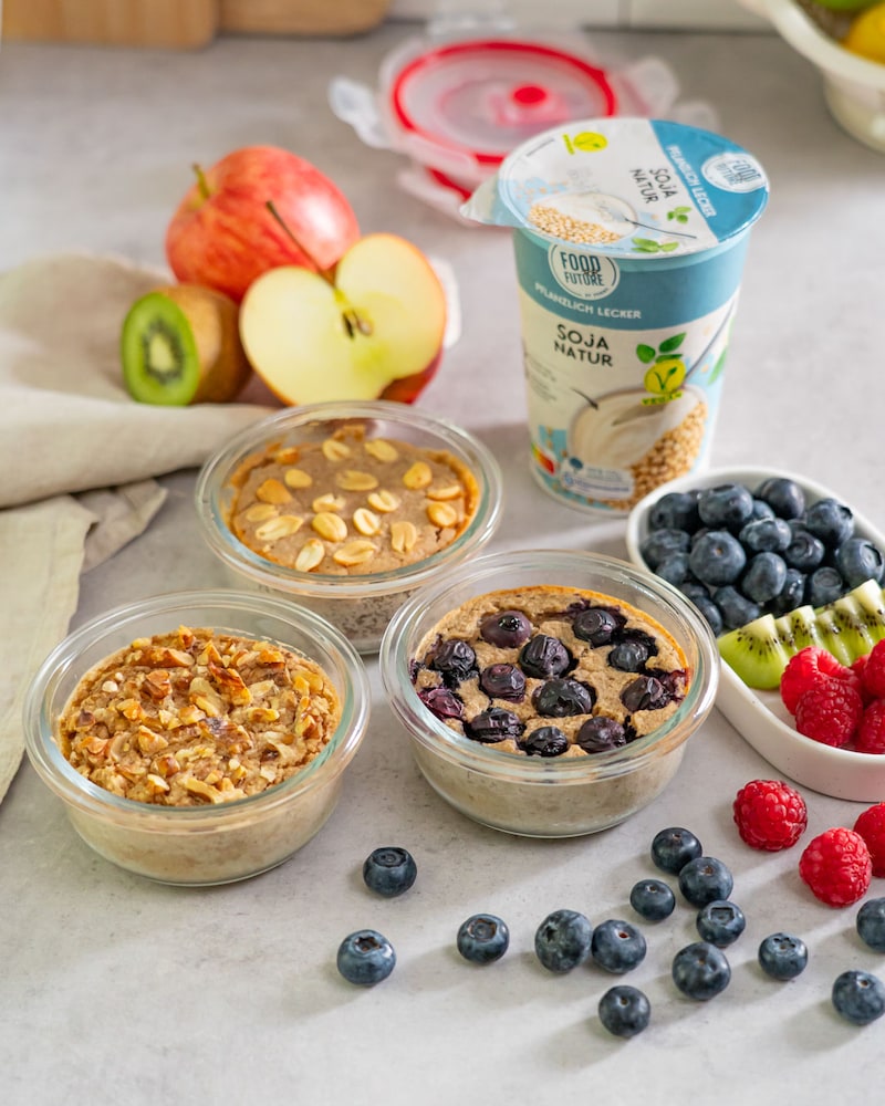 Dieses Bild zeigt das fertige Baked Oatmeal.