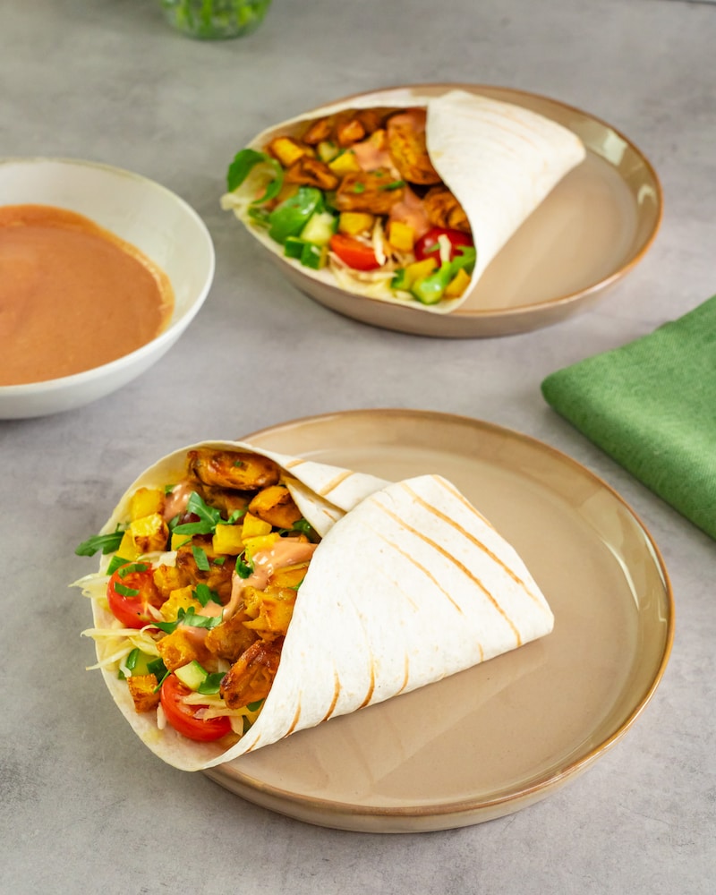 Dieses Bild zeigt die fertigen Wraps.
