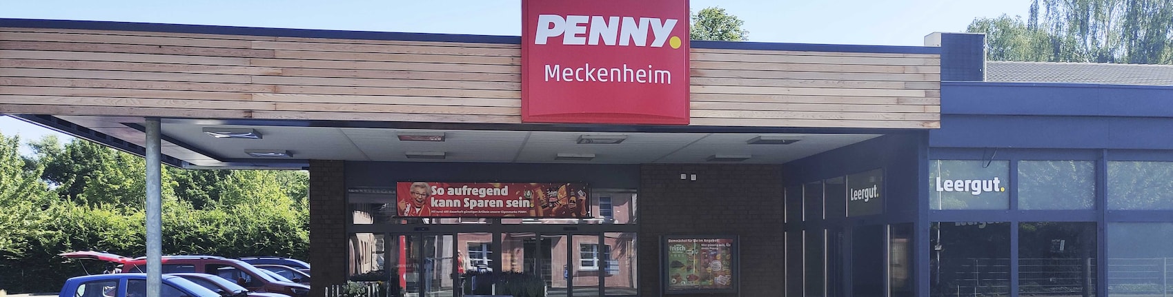 Sie sehen den Eingang vom Penny Markt in Meckenheim Baumschulenweg 8