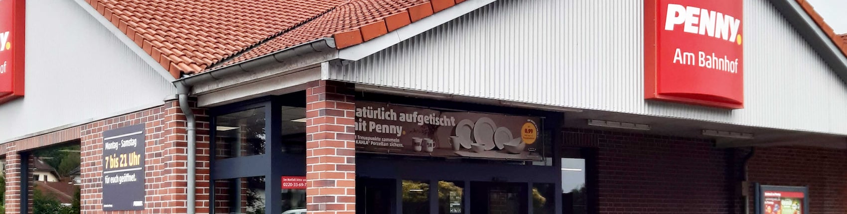 sie sehen den Eingang vom Penny Markt in Soerup Angelner Str. 1B