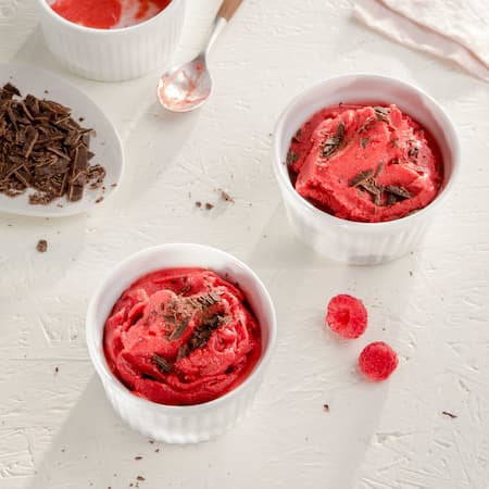 Auf diesem Bild siehst du unsere fruchtige Nicecream.