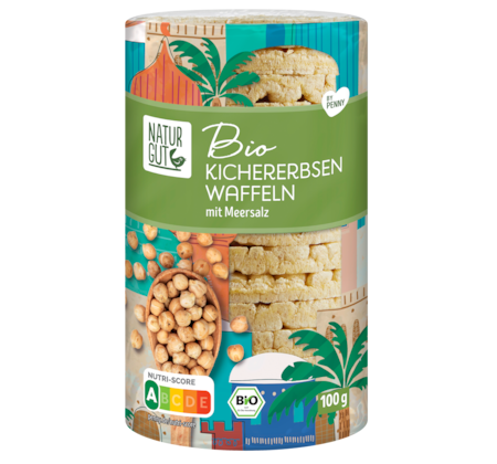 NATURGUT Bio Kichererbsen Waffeln mit Meersalz
