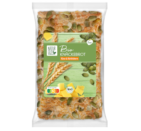 NATURGUT Bio Knäckebrot Käse & Kürbiskern