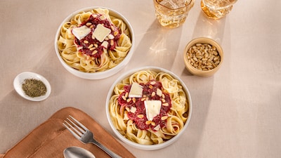 Dieses Bild zeigt die fertige Pasta.