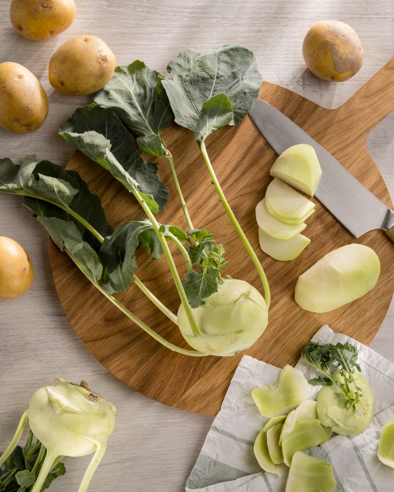 Dieses Bild zeigt Kohlrabi.
