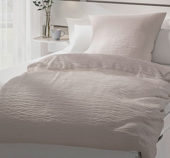 HOME IDEAS Living Seersucker-Bettwäsche-Garnitur einfarbig*