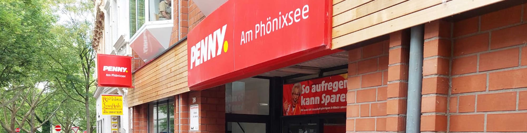 Sie sehen den Eingang vom Penny Markt in Dortmund - Hörde, Alfred-Trappen-Strasse 36
