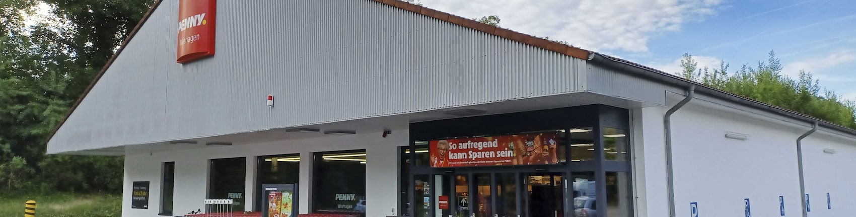 Sie sehen den Eingang vom Penny Markt in Gelsenkirchen - Rotthausen, Wiehagen 135