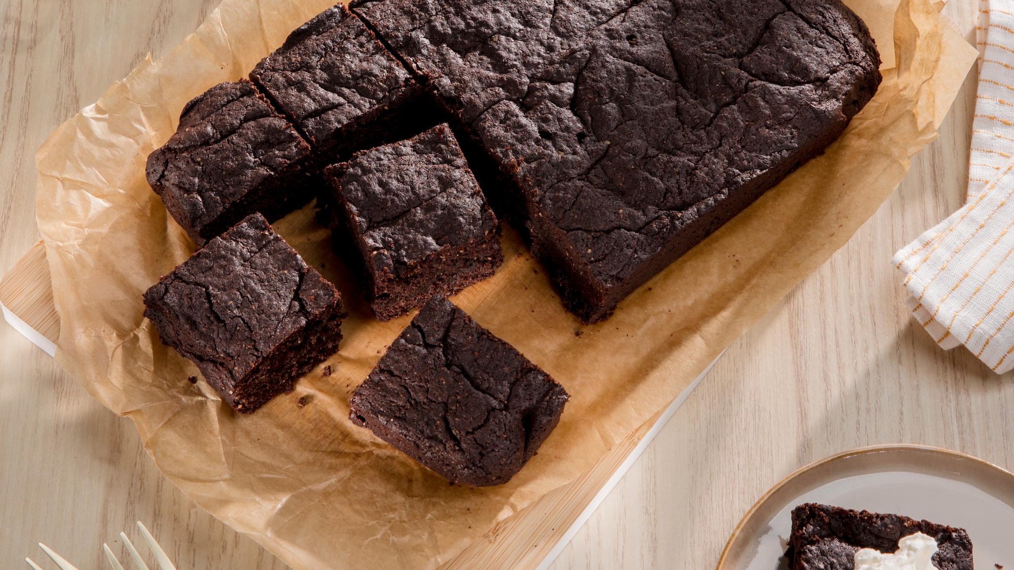 Bronwnies mit Kaffee