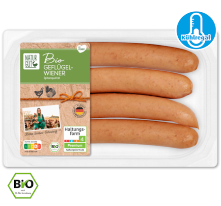 NATURGUT Bio Geflügel Wiener Würstchen