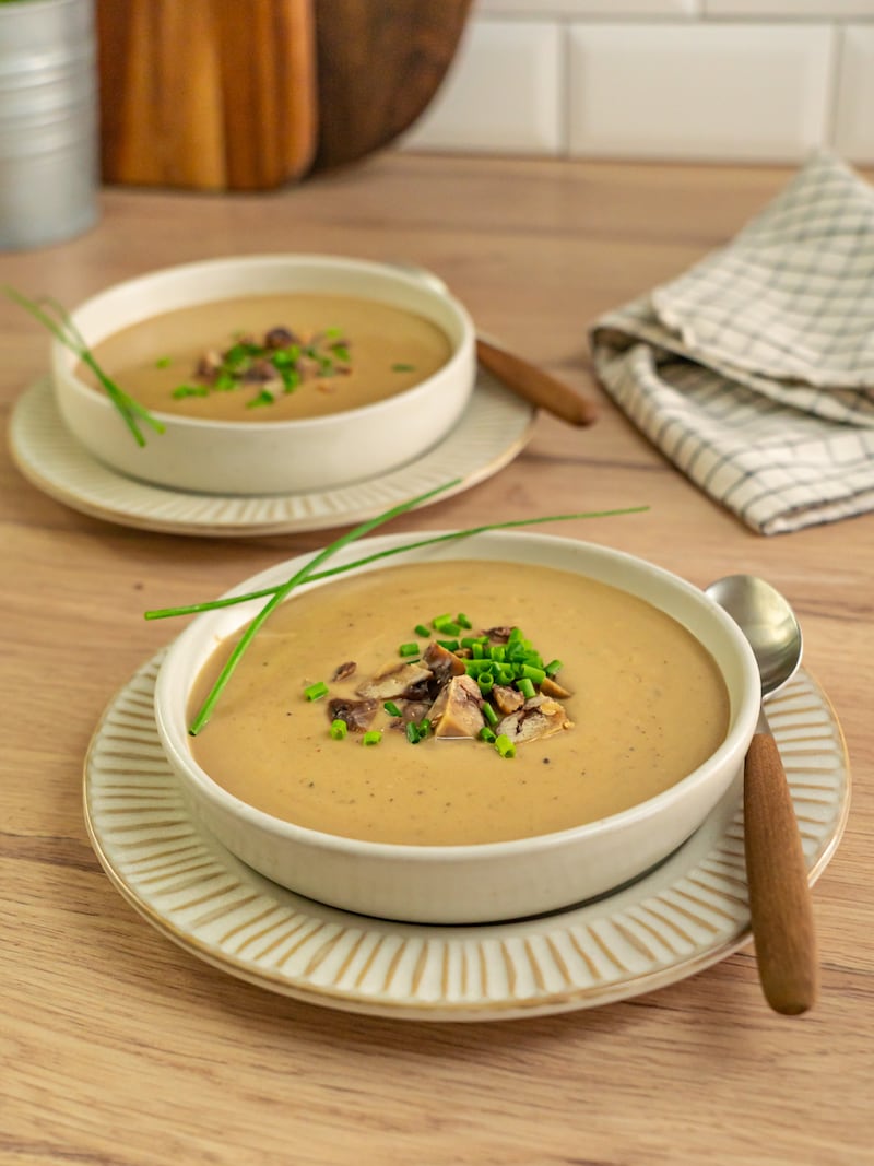 Dieses Bild zeigt die fertige Maronensuppe.