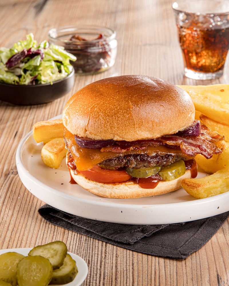 Dieses Bild zeigt den fertigen BCO-Burger.