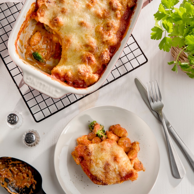 Dieses Bild zeigt unseren Gnocchi-Auflauf
